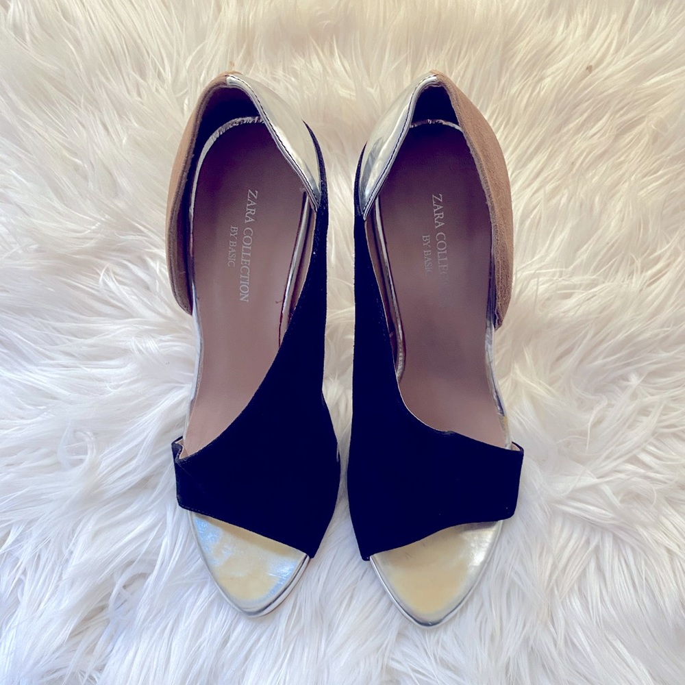 Zara multi color heels.